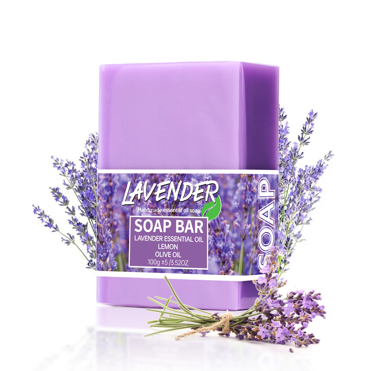 Essential Oil Soap - 100 g Lavendelöl, handgemachte Glycerin-Seife, Körperschnitt,