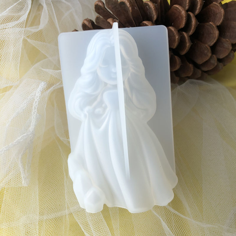 Soap Making Store - 3D süße Prinzessin Silikon Kerze Form