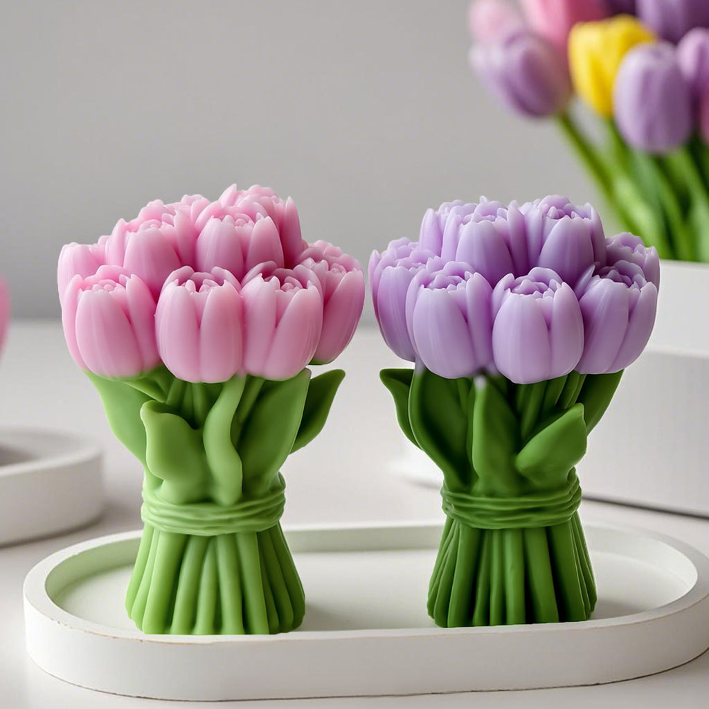 Soap Making Scents - Valentinstag Geschenk Tulpe Bouquet Silikon Form