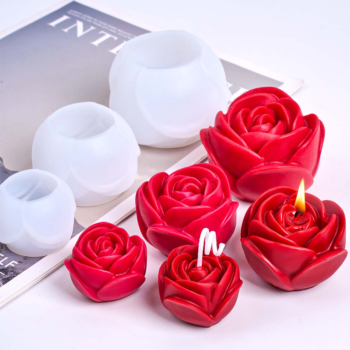 Soap Making Scents - 3D Blumenform Silikon Kerzenform DIY Romantische